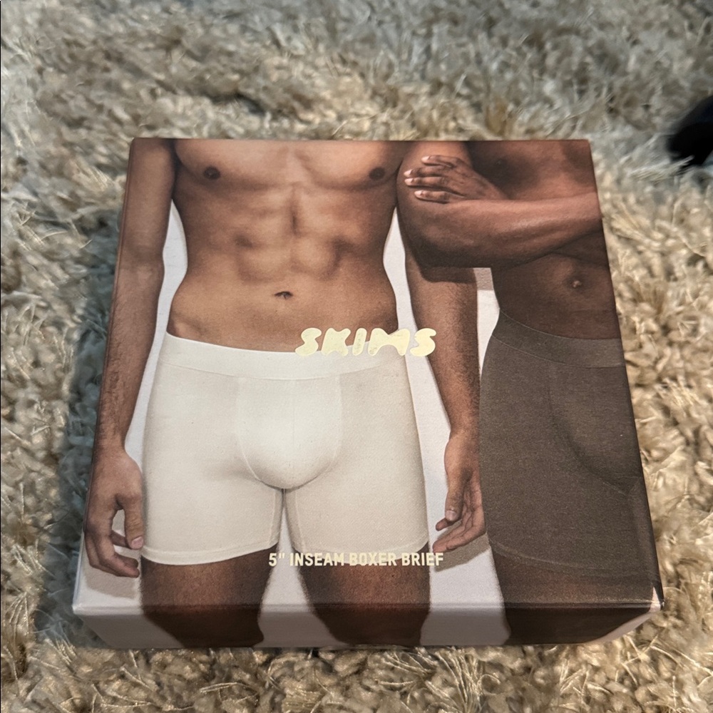 Skims Boxer Brief Mens Small 5 Inch Inseam Gunmetal Multi Stretch Underwear